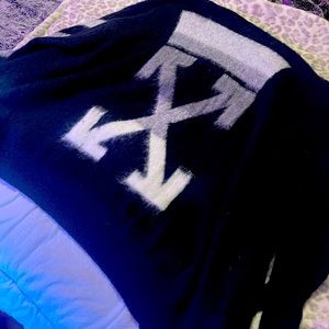 OFF-WHITE C/O Virgil Abloh Black Brushed Mohair Zip Hoodie